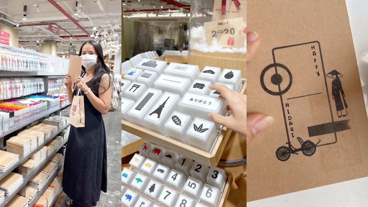 Đ&oacute;ng Dấu B&igrave;a Sổ Miễn Ph&iacute; Ở Muji // Happy Hidari