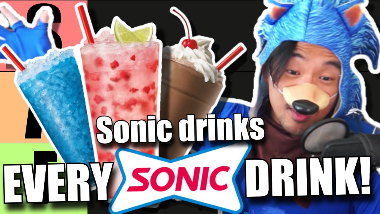Drinking EVERY Sonic Drink Dressed as Sonic the Hedgehog - Sonic Restaurant Drinks Tier List Ranking