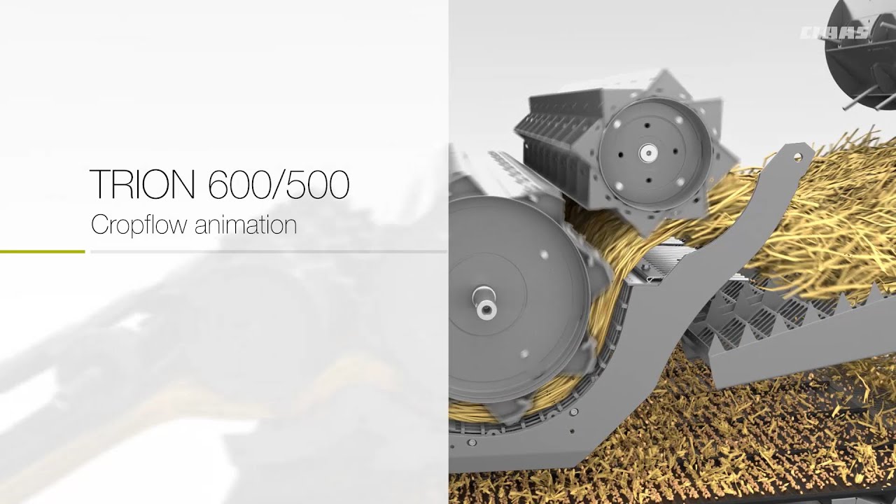 CLAAS TRION 600 / 500. Fits your farm. Cropflow animation.
