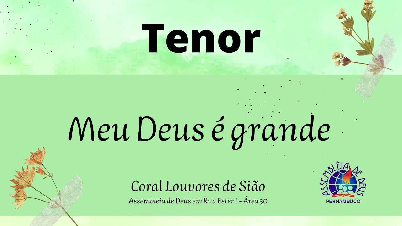 Meu Deus é grande - Kit Tenor