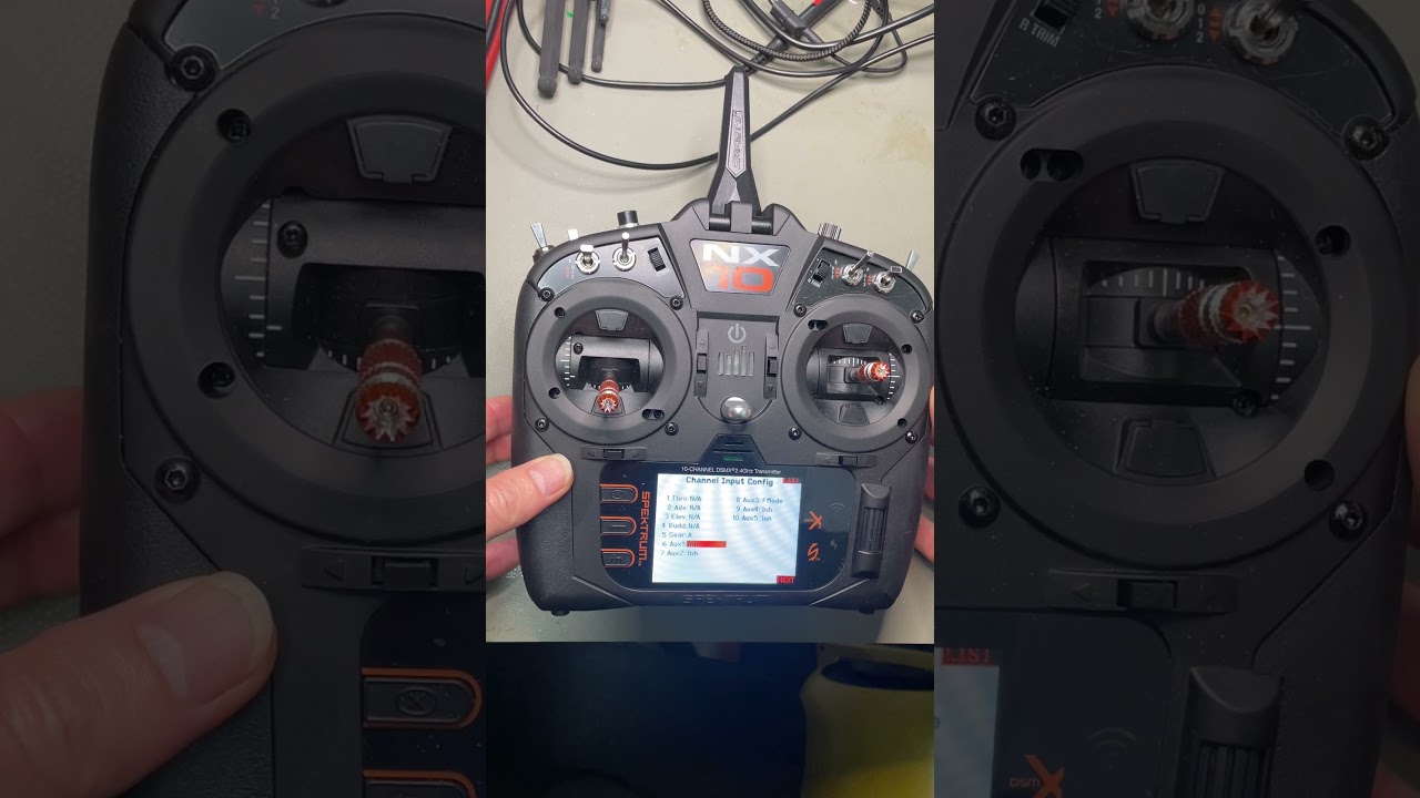 Assigning an NX10 transmitter switch to a channel.