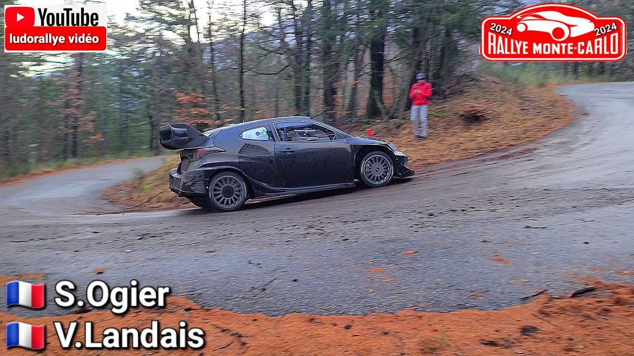 test rallye Monte-Carlo 2024 essai Sébastien Ogier / Toyota Yaris WRC / full attack / flat out
