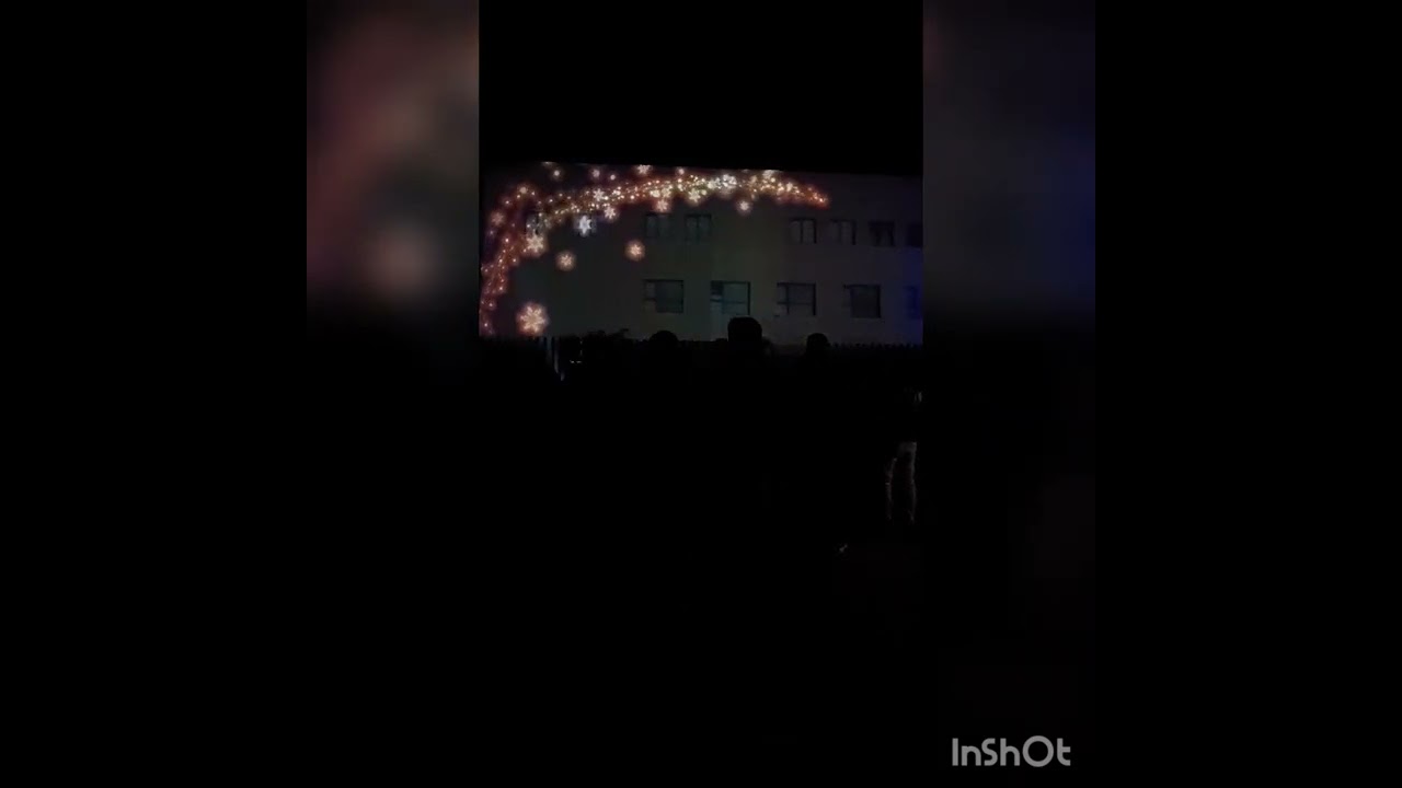 Mapping navide&ntilde;o en la biblioteca de Montequinto. Navidad 2022.