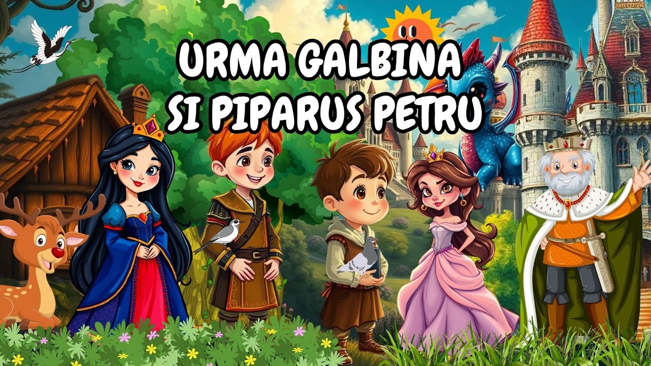 👑 Urmă Galbină și Pipăruș Petru | Povesti pentru copii | Basme românești