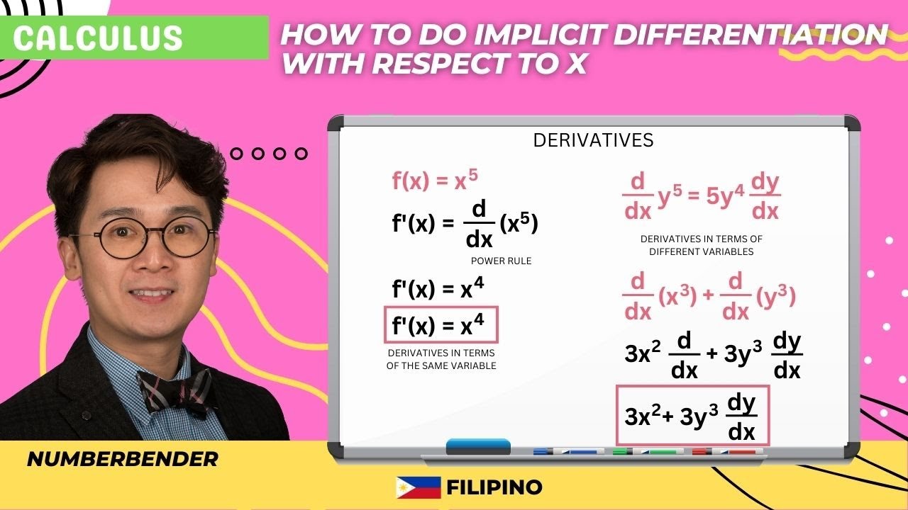 Implicit Differentiation Ng Second Derivative sa Filipino | Calculus | Paano?
