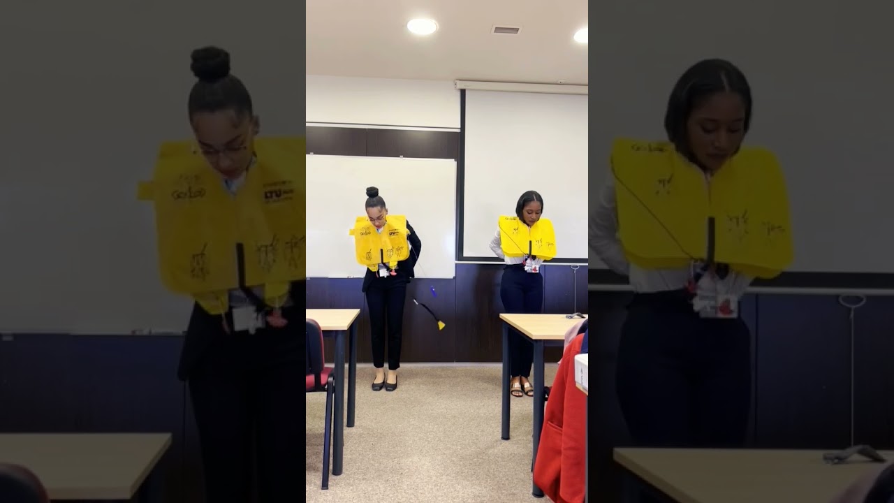 How to use aviation life vests ✈️ #shortvideo #education #learning #training #travel #school