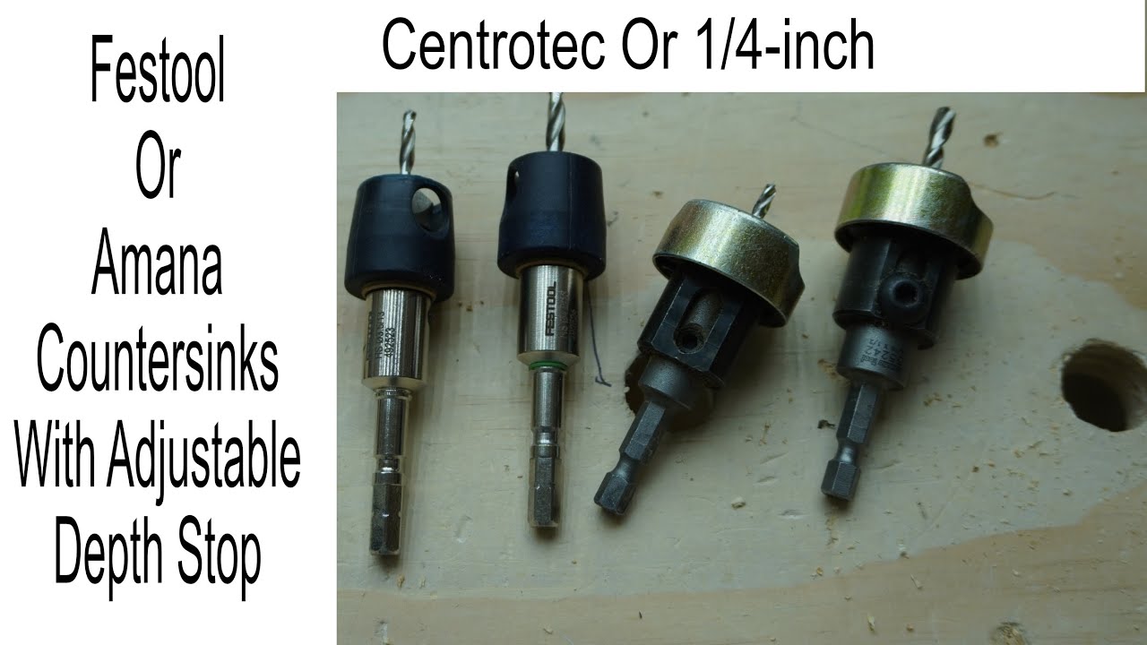 Festool Versus Amana Countersinks With Adjustable Depth Stop