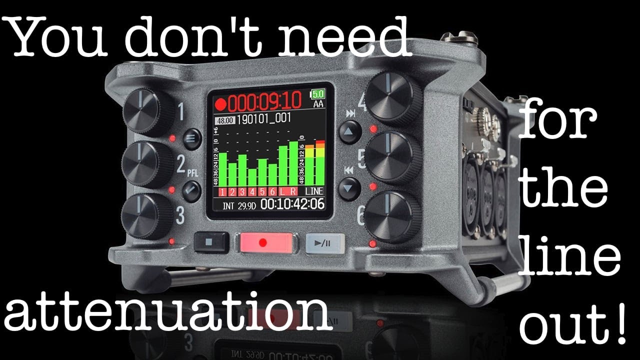 Zoom F6 line out. No line level in your Camera! No hiss! No clipping No attenuation! No problem!