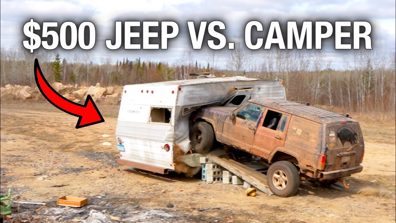 Driving a Jeep Through a Camper! 