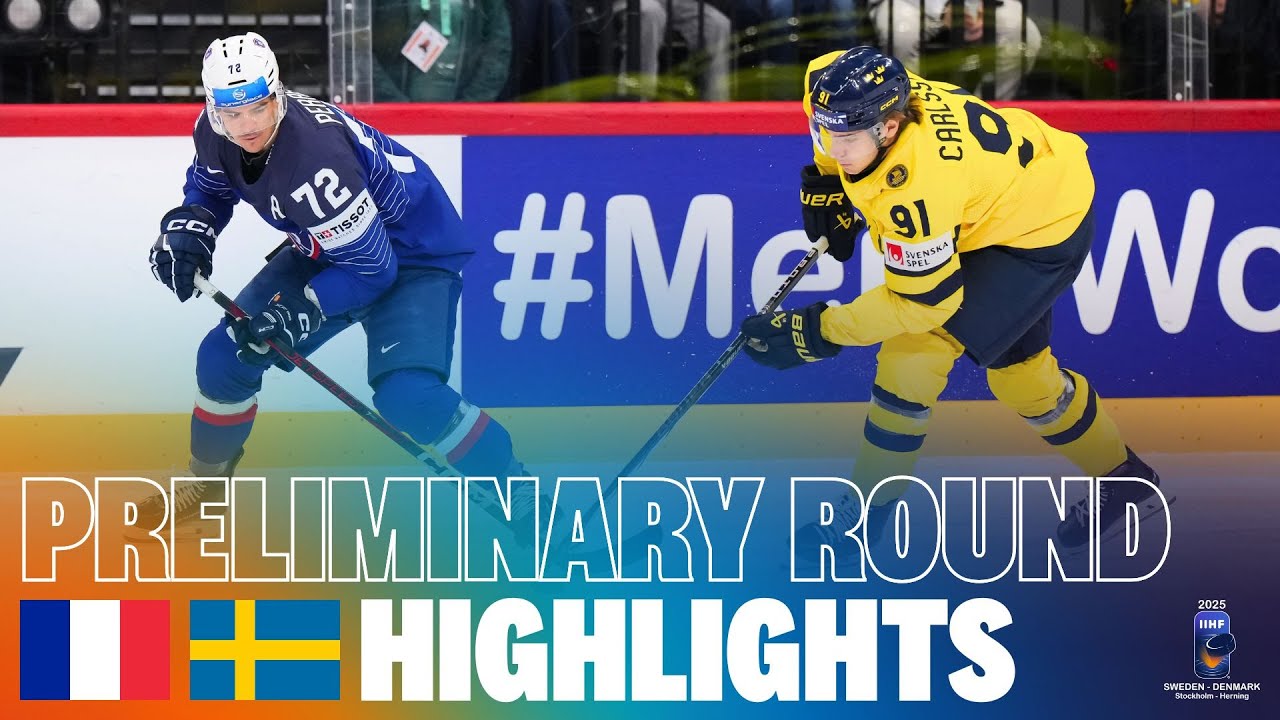 Highlights: FRANCE vs SWEDEN | 2025 #MensWorlds #IIHF