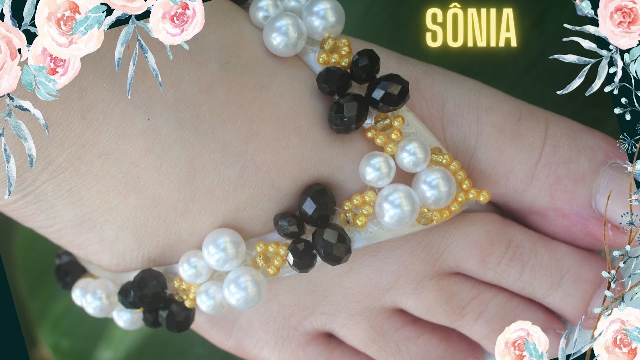 Chinelo decorado: Manta de pérolas para iniciantes (lucro certo💲💲💲)