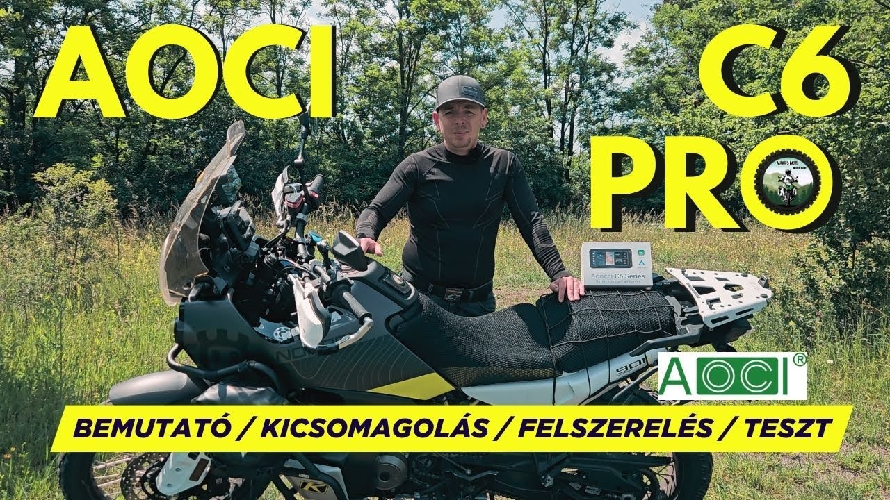 Aoocci C6 Pro Kijelző, motoros menetrögzítő, guminyomás szenzor–Unboxing, felszerelés, teszt–Megéri?
