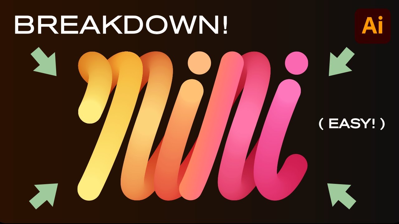 How to make THIS cool Liquid 3D Text Effect by Apple | Adobe Illustrator Text Tutorial For Beginners