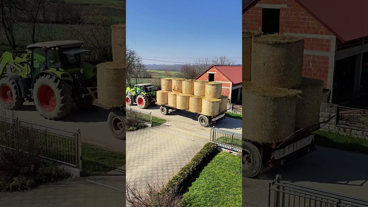 Straw Is Sold&hellip; Time to take them away 💪🚜 Claas Arion 450 #claas #straw #farmlife