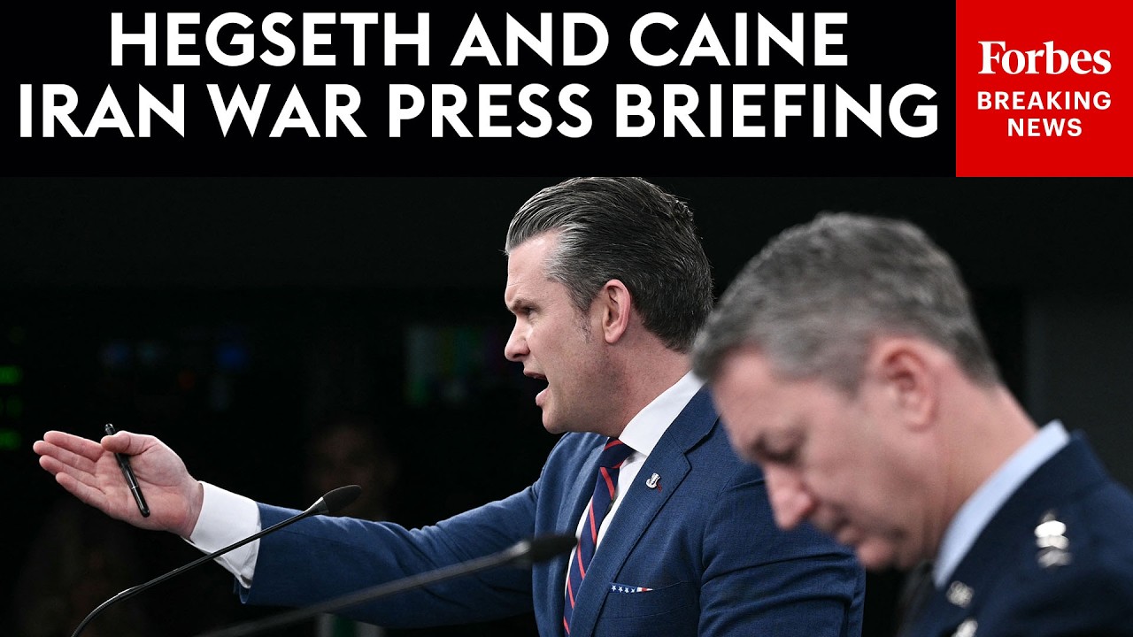 BREAKING NEWS: Hegseth, Caine Lay Out Objectives For Iran War, Take Reporters' Questions At Pentagon