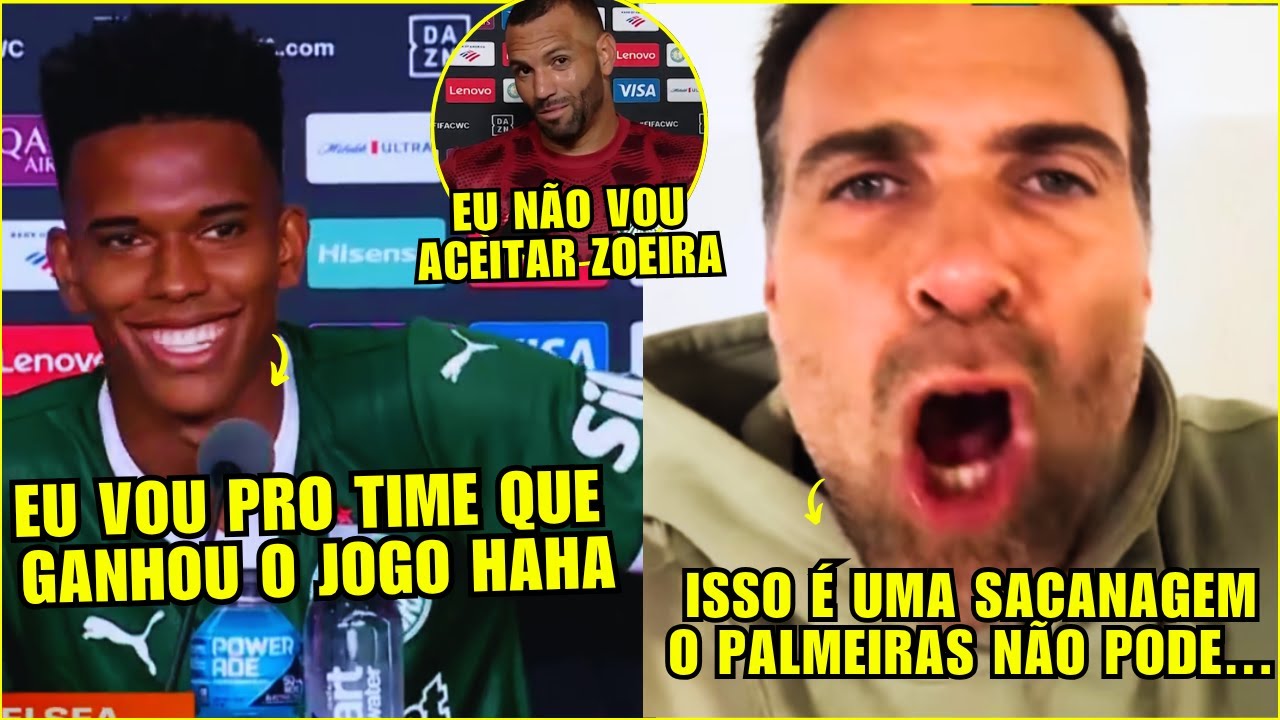 OLHA O QUE O ESTÊVÃO FEZ NA COLETIVA E REVOLTOU A TORCIDA DO PALMEIRAS!