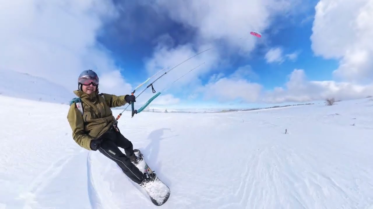 1st Snowkite session | Season 24/25 | Gusty Wind up to 40 knots | Vitosha Mountain - Sofia Bulgaria