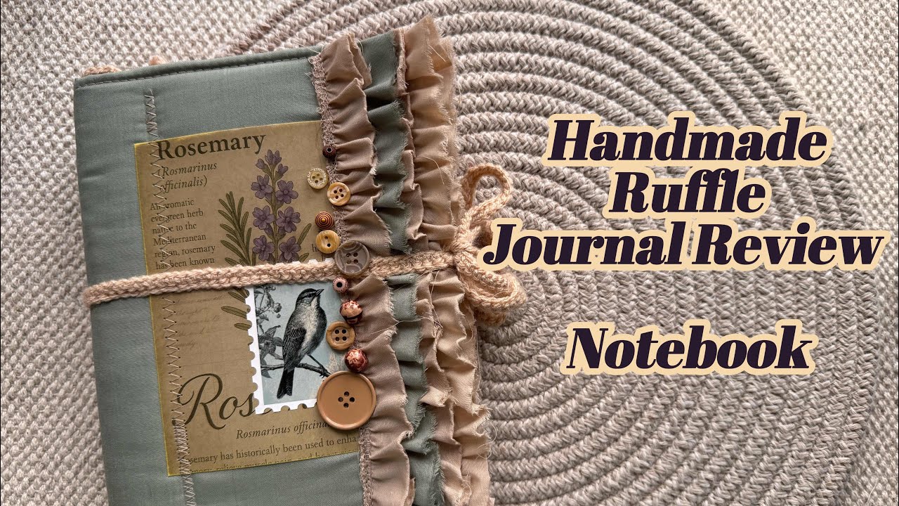 Botanical Junk Journal Flip Through | Handmade Ruffle Journal Review | Vintage Nature Notebook