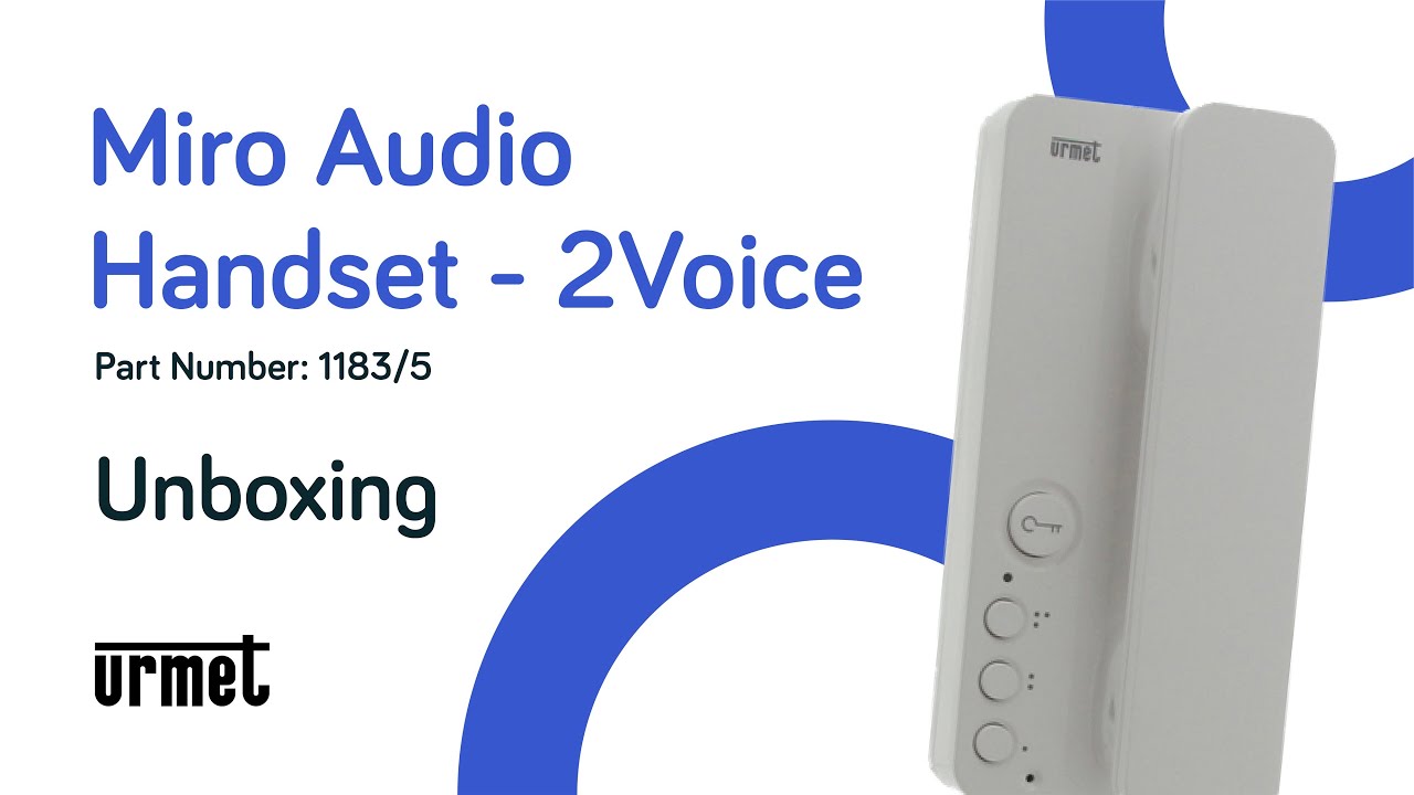 Urmet Miro Audio Handset Unboxing