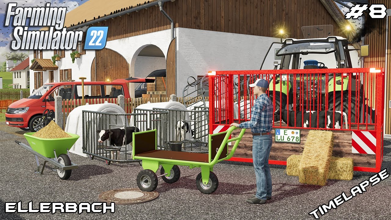 Moving CALVES from COWSHED to IGLOS with @kedex | Ellerbach | Farming Simulator 22 | Episode 8