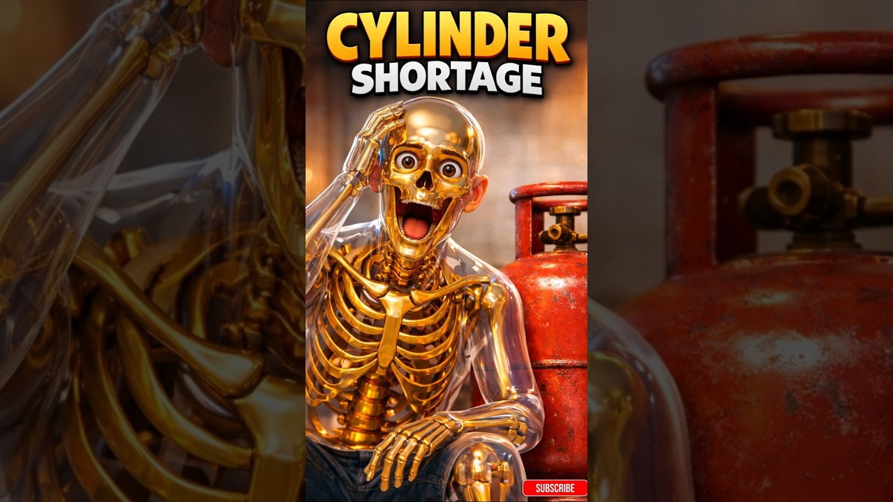 What If Gas Cylinders Suddenly Disappeared in India? 😳 #shortsfeed #gas #cylindershortage  #anatomy