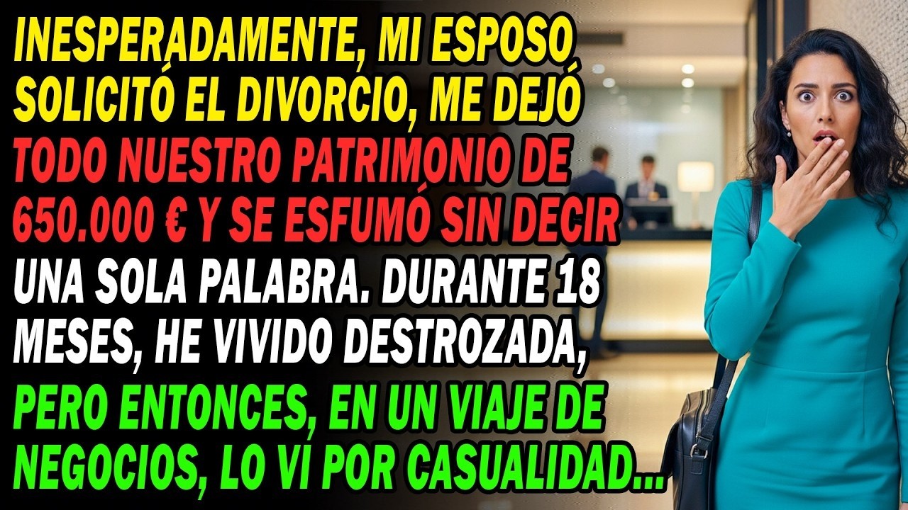 Mi Marido Pidió Divorcio, Dejó 650.000€ 💶Y Huyó. 18 Meses Después, En Un Viaje Laboral ✈Descubrí...😨
