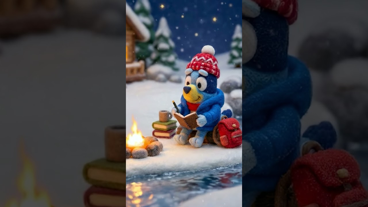 Winter Night Study with Bluey ❄️ Cozy Lo-Fi Jazz Music. Check it out on my channel 