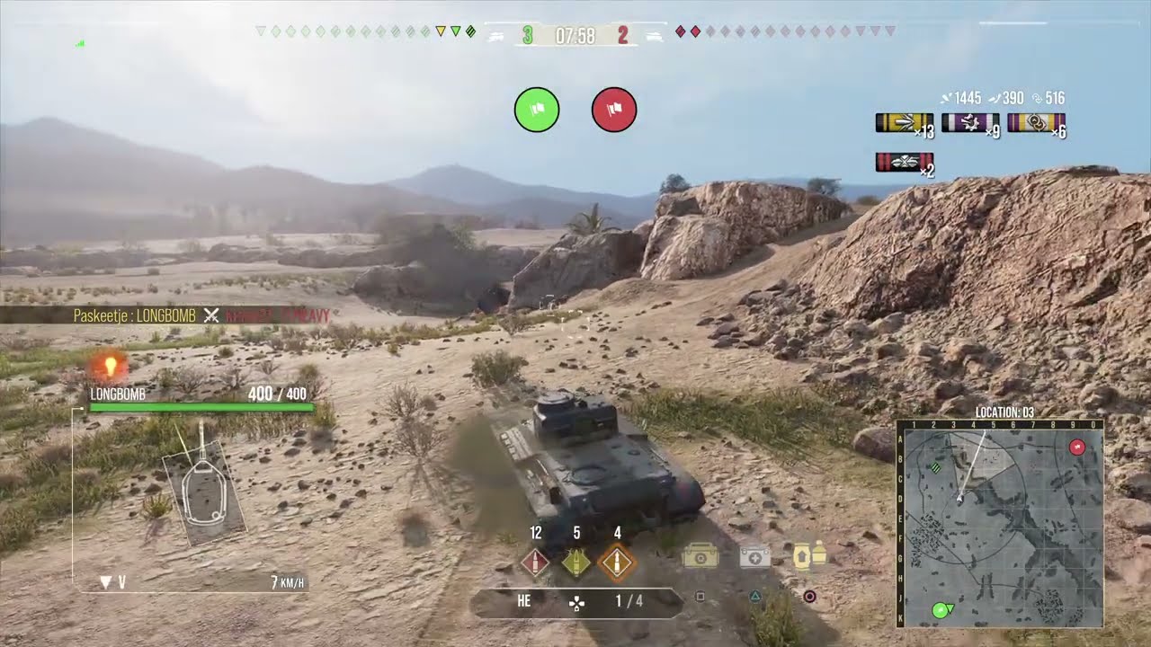 Longbomb, Ace Tanker (#202), 2.3k damage combined (WOT Modern Armor - Battle Tier: VII)