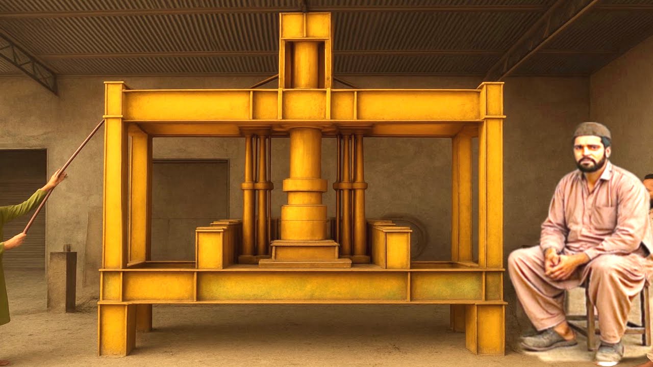 Unbelievable Transformation! Scrap Iron Built into a Fully Working Press &ndash; Pakistani Workshop