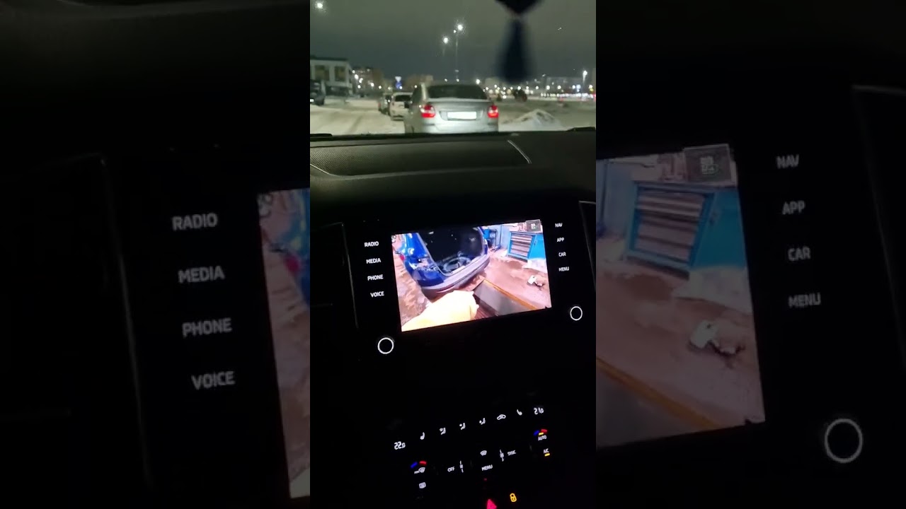 Skoda Karoq 1.4 Hockey Edition Mirror link видео в движении #skoda #mirrorlink #нижнекамск