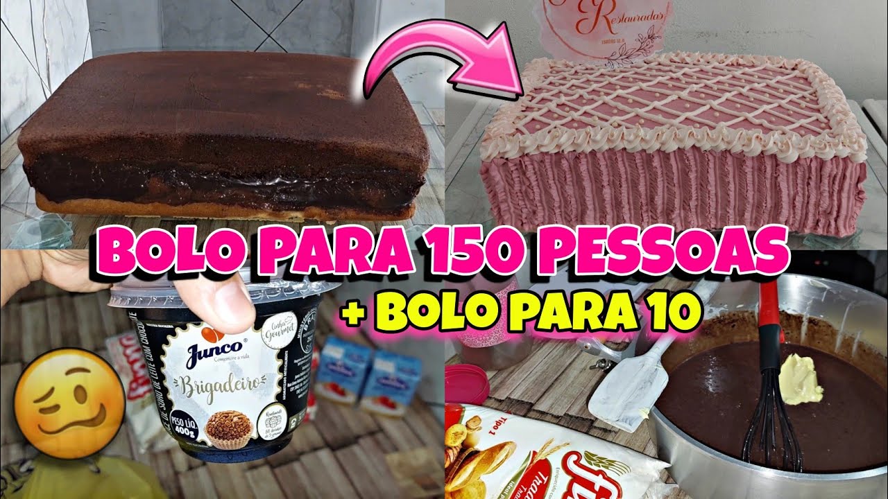 🔥 [PASSO A PASSO] BOLO PARA 150 PESSOAS E UM PARA 10 PESSOAS