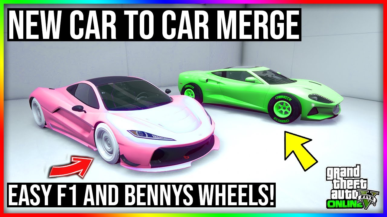 CAR TO CAR MERGE! Get F1 WHEELS on ANY CAR in GTA 5 Online.. (VERY EASY)