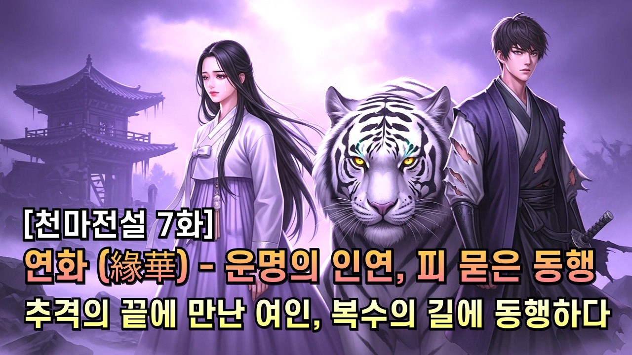 [천마전설 7화]연화 (緣華) - 추격 속에서 만난 운명의 여인, 그리고 멸문 배후의 진실