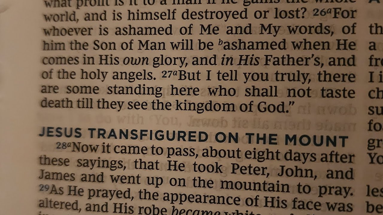 Gospel According to Luke Ch 9: 1-36 Pray, Read, Discuss!