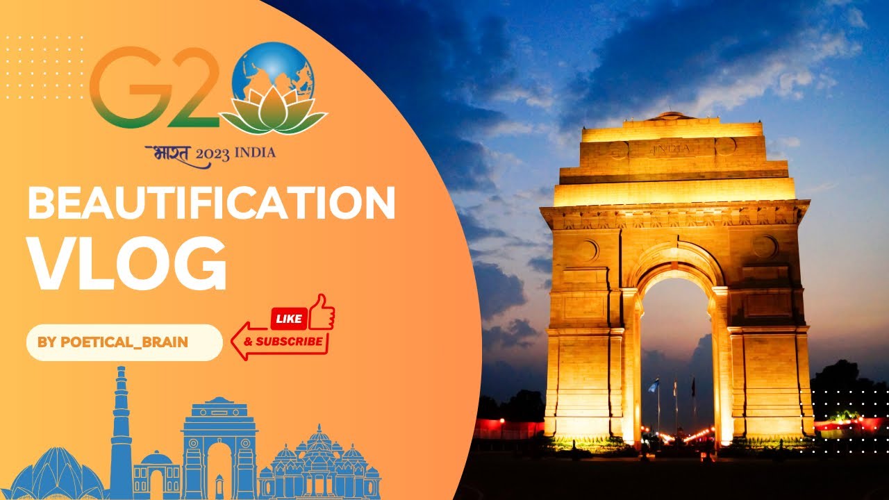 Transforming Delhi: G20 Beautification Projects | Green and Clean Delhi #india #newdelhi #g20 #Night