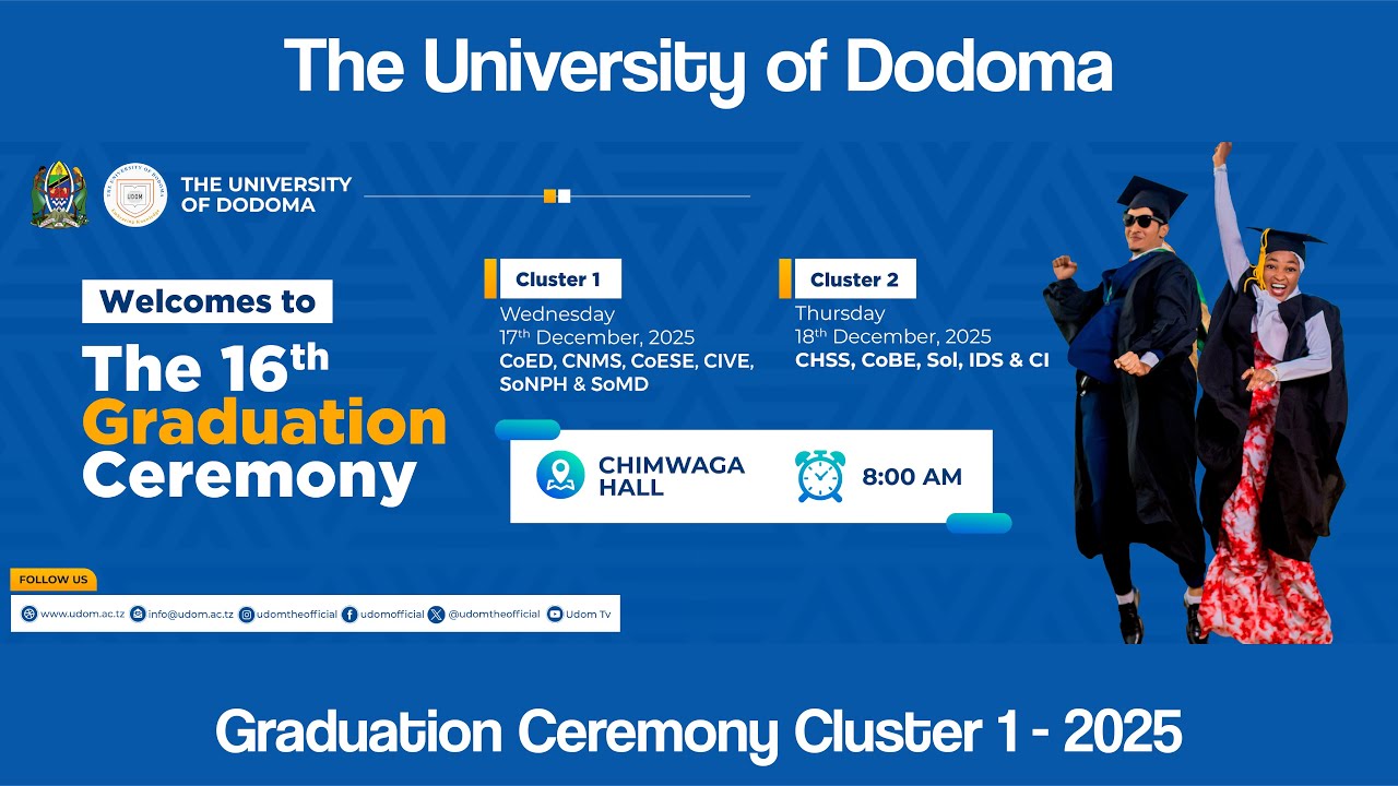 #LIVE: MAHAFALI YA 16 YA CHUO KIKUU CHA DODOMA - DISEMBA 17, 2025