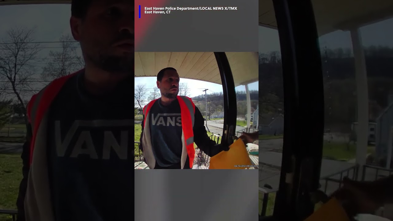 Homeowner pushes bogus delivery driver away from front door in attempted break-in