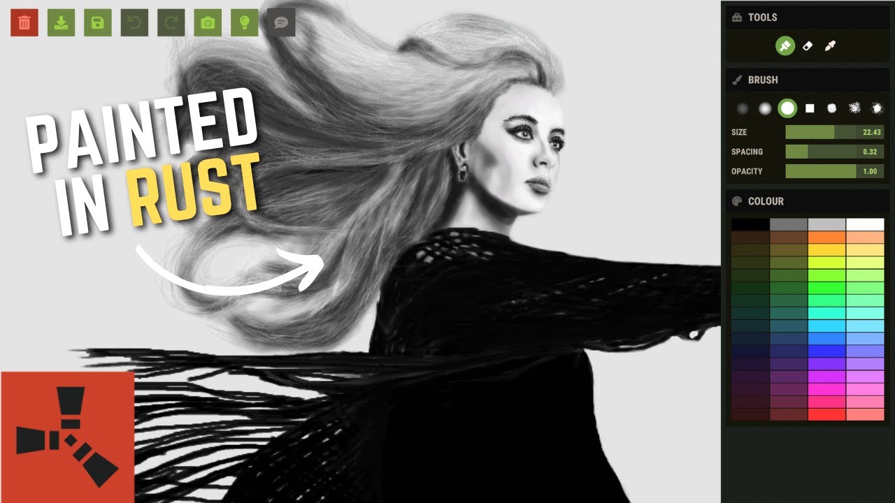 Rust Art - Speed Painting - Adele