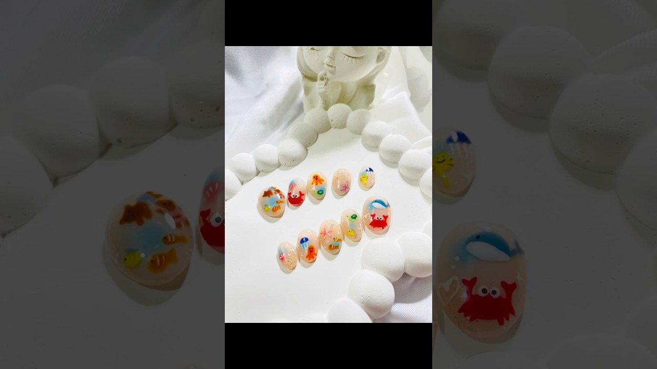 Under The Sea #nails #simplenails #nailinspo #shortvideo #shortsfeed #shorts #short #underwater
