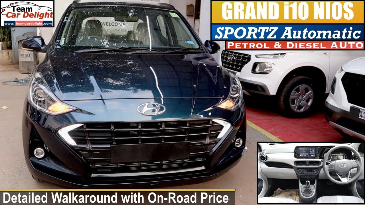 Grand i10 Nios Sportz Automatic Detailed Review with On Road Price | Grand i10 Nios Automatic