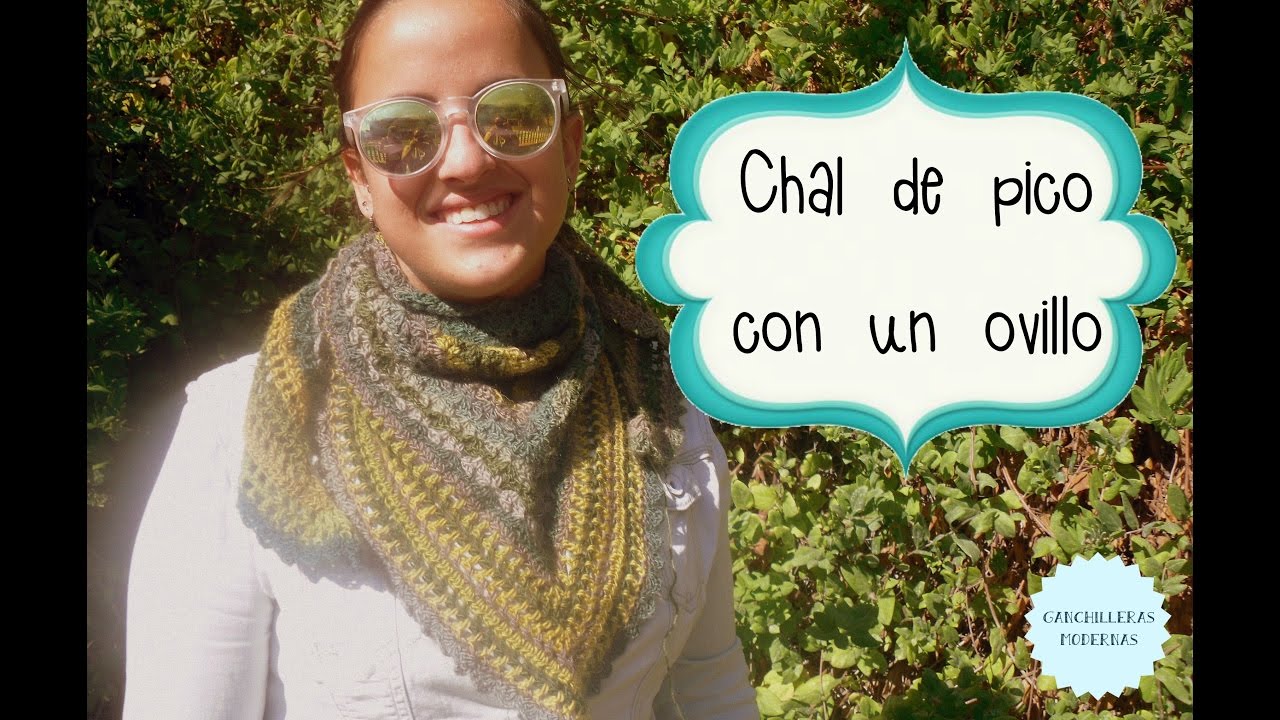 Chal de pico con un solo ovillo / TUTORIAL