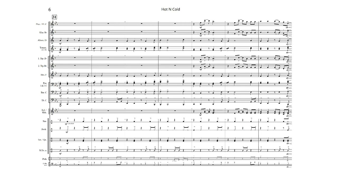 HOT N COLD | für Marching Band | 'Katy Perry'