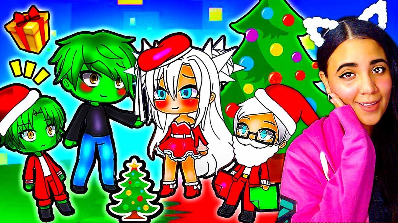 🎅🎄 The Grinch's Son and Santa's Daughter 🎅🎄 Christmas Gacha Life Mini Movie Love Story Reaction