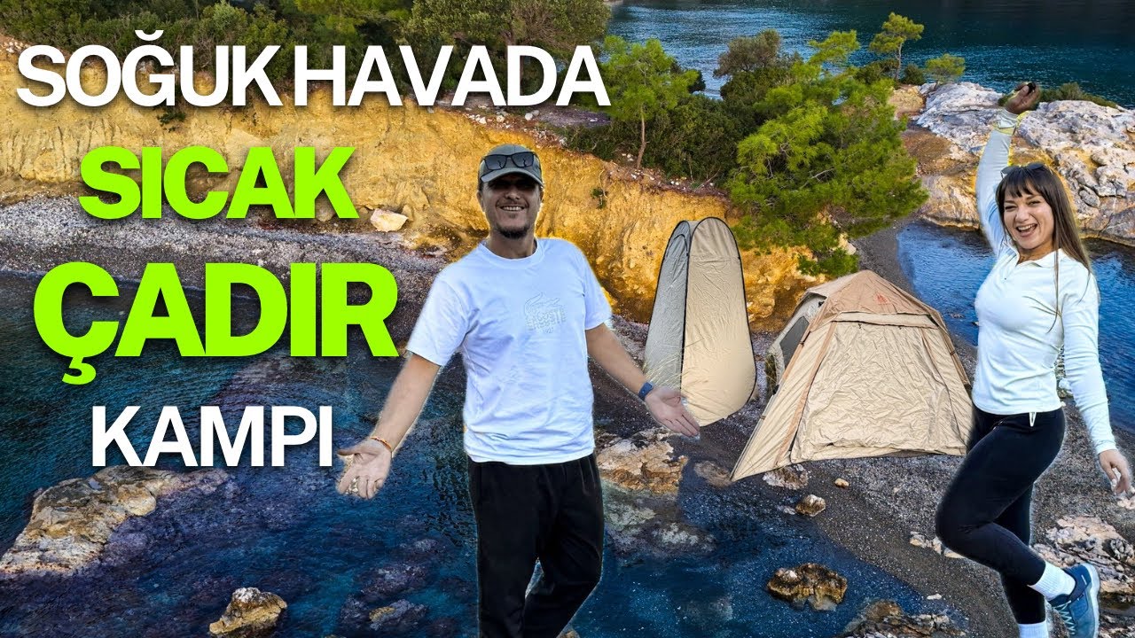 BUZ GİBİ HAVADA &Ccedil;ADIR KAMPI / Orman ve Deniz Manzaralı