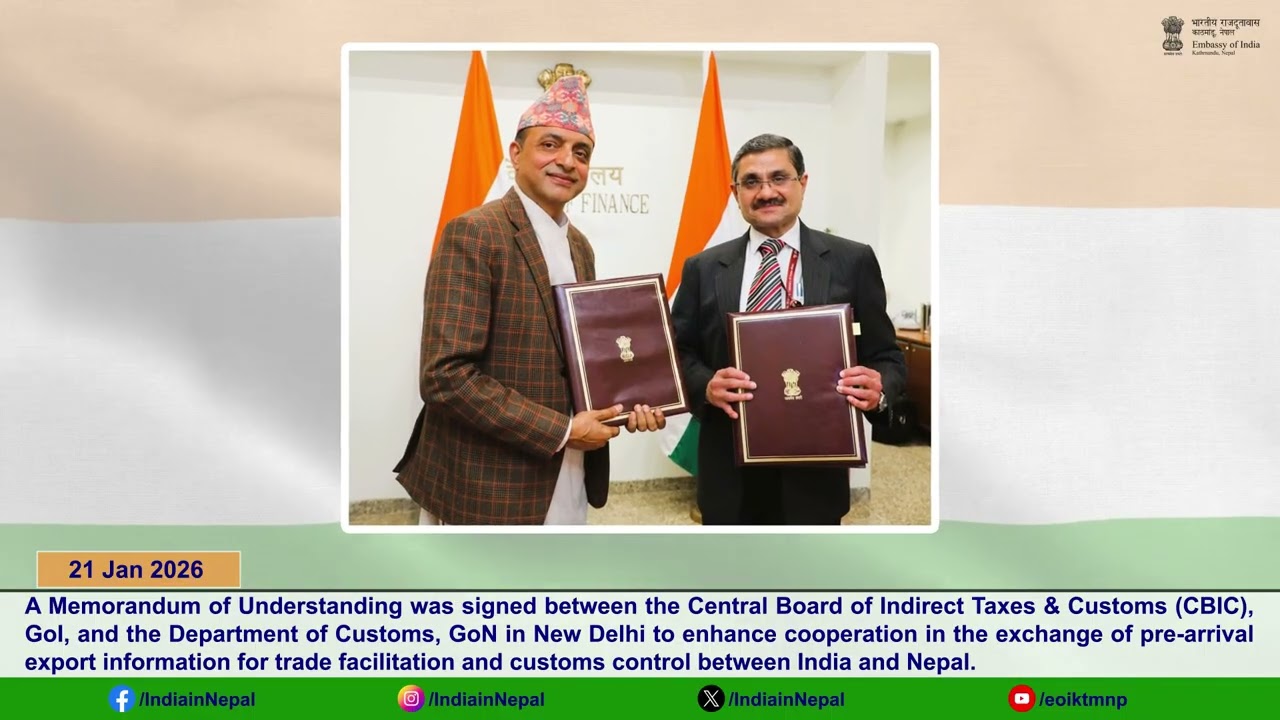 Key highlights of India-Nepal cooperation and activities by Embassy of India, Kathmandu in Jan 2026