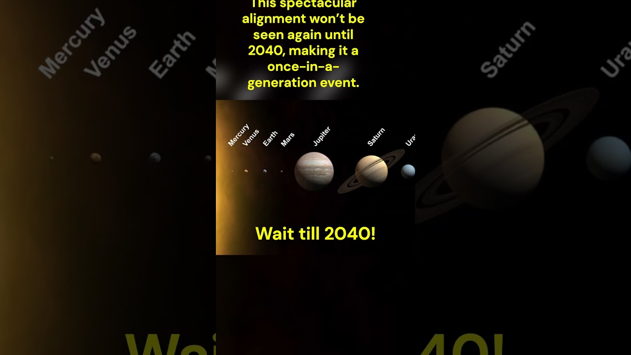 🌌✨ The Rare 2025 Planetary Parade: 7 Planets Align! 🌠🚀 #spaceevent  #planetaryparade #shorts