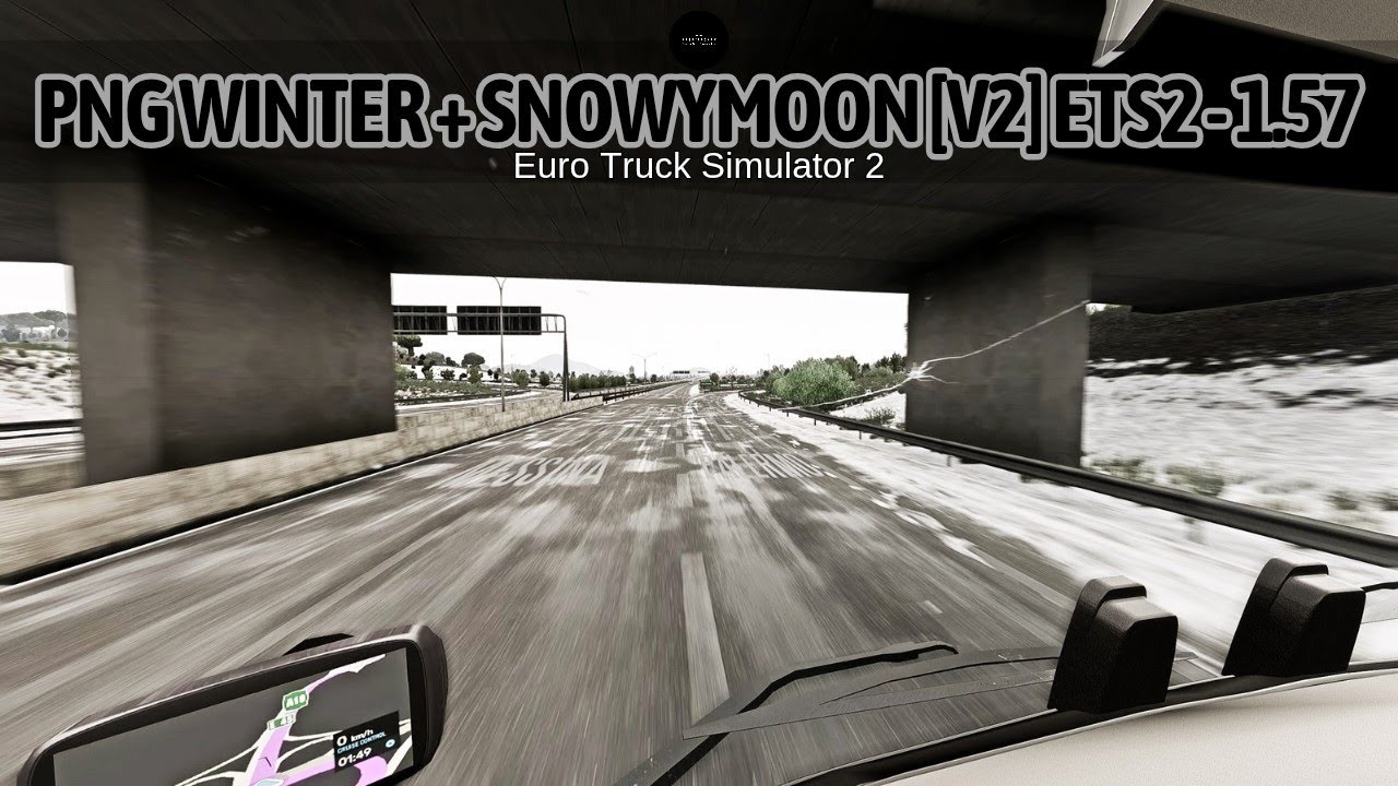 ❄️PNG Winter+Snowymoon [V2] for Euro Truck Simulator 2-1.57 Ultra Real Italy Tour & Test. [EVR® SFX]
