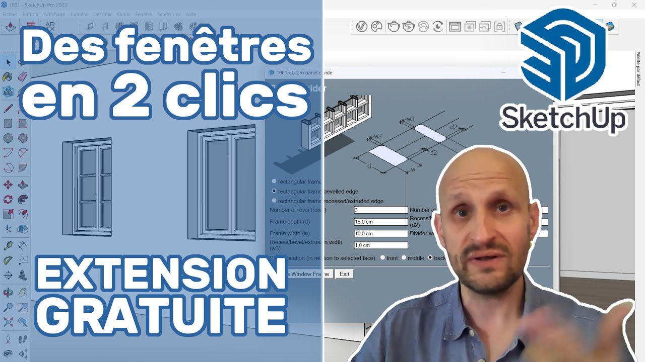 SketchUp - Créer des fenêtres et des portes en 2 clics