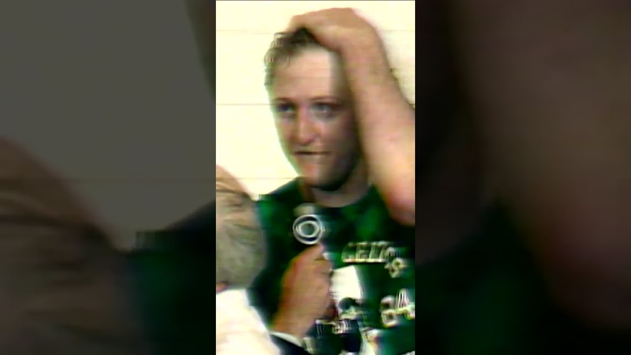 Take a look at Larry Bird&rsquo;s post game interview after winning the 1984 NBA Finals! 🗣 #larrybird #nba