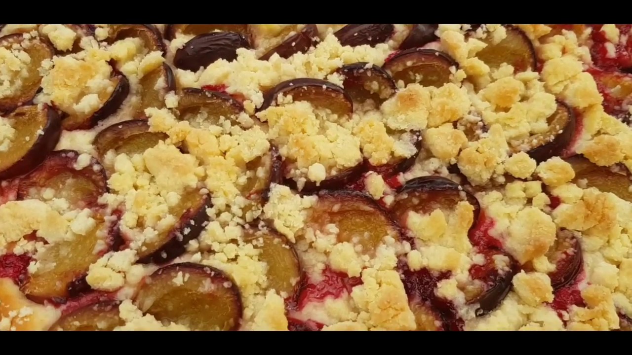 Köstlicher Pflaumenkuchen mit Quark-Öl-Teig und Streuseln, Zwetschgenkuchen, Blechkuchen